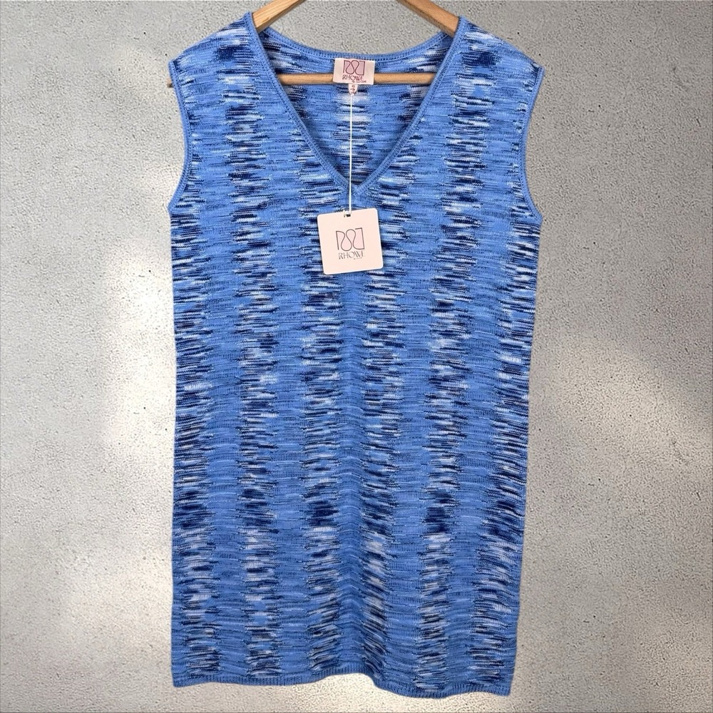 Rhowe Anna‎ Cate Madelyn Dress In Dark Water Knit Mini NWT Sz XS